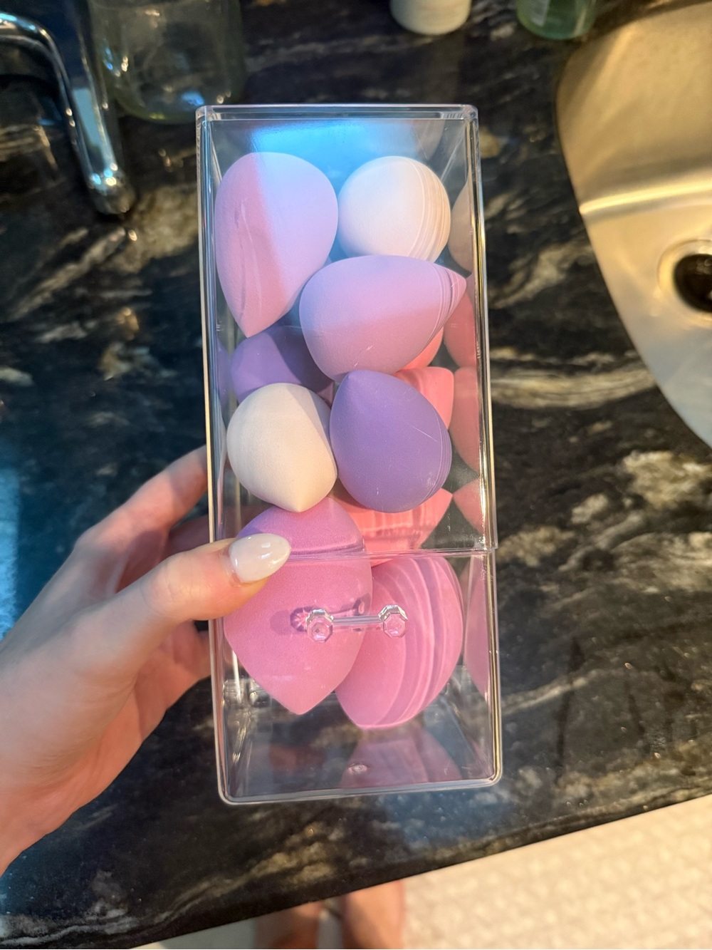 Multi-Color Beauty Blender Makeup Sponge Set - Pink, Purple & White